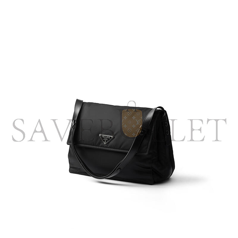 Pra*a large stuffed re-nylon shoulder bag 1bd256 (36*28*14cm)